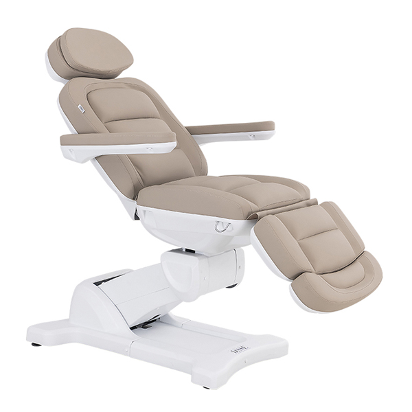 this treatment bed has 4 motors to adjust height, back, leg and tilt sections